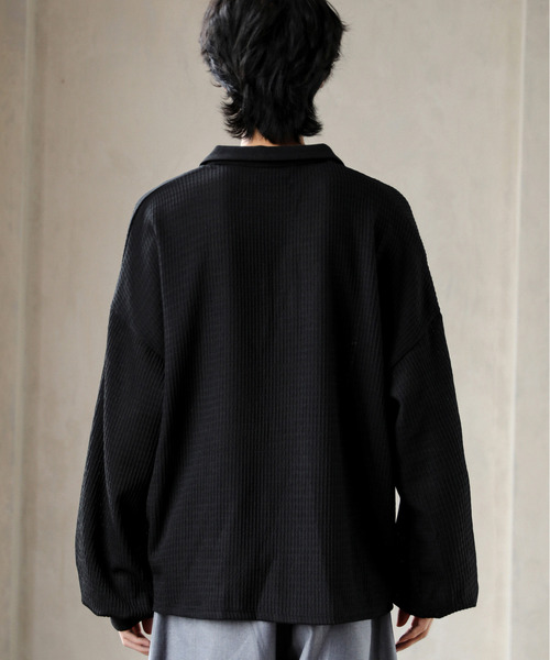 「neos」 「refertica l」長袖ポロシャツ MEDIUM ブラック メンズ_画像5