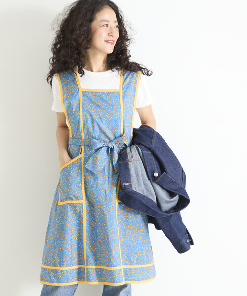 Freada/フリーダ 小花柄 エプロン風 ワンピース 新品未使用品 Freada（フリーダ） ワンピース 夏 小花柄 エプロン風 ワンピース