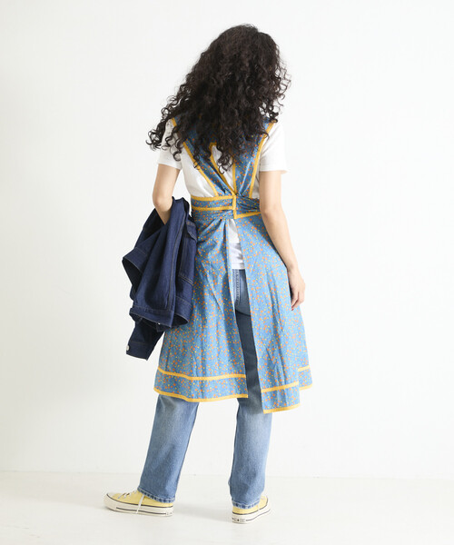 Freada（フリーダ） ワンピース 夏 小花柄 エプロン風 ワンピース