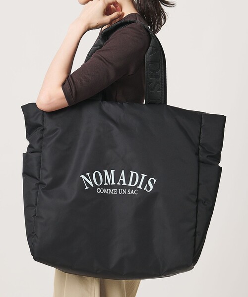NOMADIS トートバッグ ブラック ピンク NOMADIS（ノマディス） トートバッグ 大きめ 「NOMADIS」SAC PADD