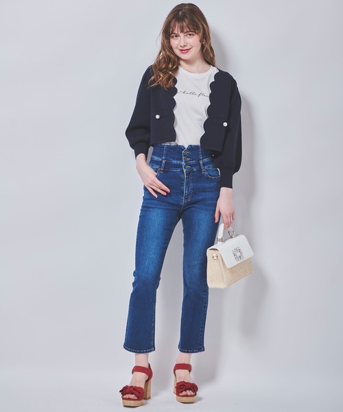 「31 Sons de mode」 ニットカーディガン 36 オフホワイト レディース_画像6