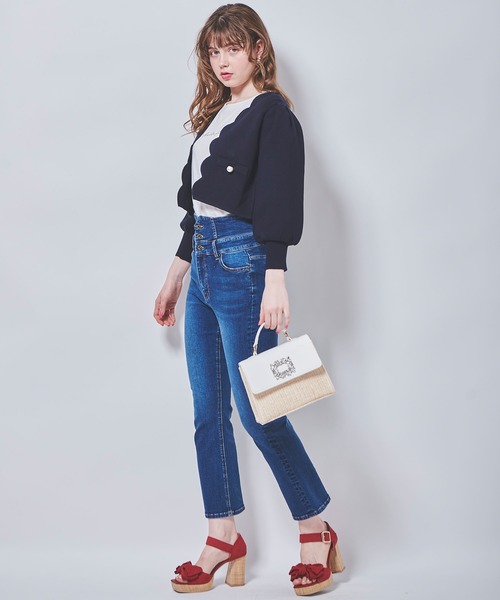 「31 Sons de mode」 ニットカーディガン 36 オフホワイト レディース_画像9
