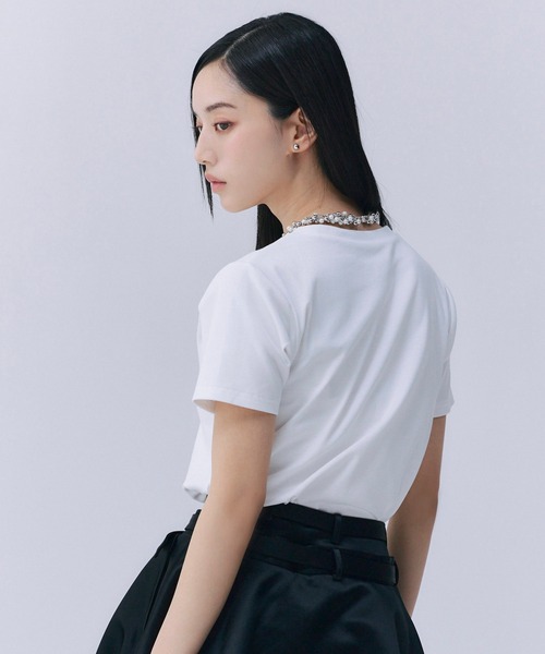 「EIMY ISTOIRE」 半袖Tシャツ F ブラック レディース_画像5