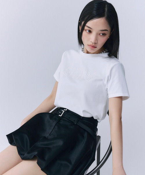 「EIMY ISTOIRE」 半袖Tシャツ F ブラック レディース_画像7