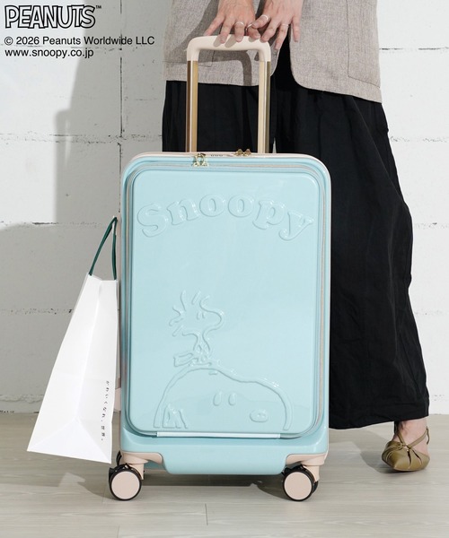 PEANUTS スーツケース 02”「PEANUTS」44L/3〜4泊 フロントオープン