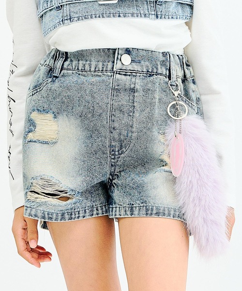 ANAP kids（アナップキッズ） パンツ シッポファー付クラッシュ