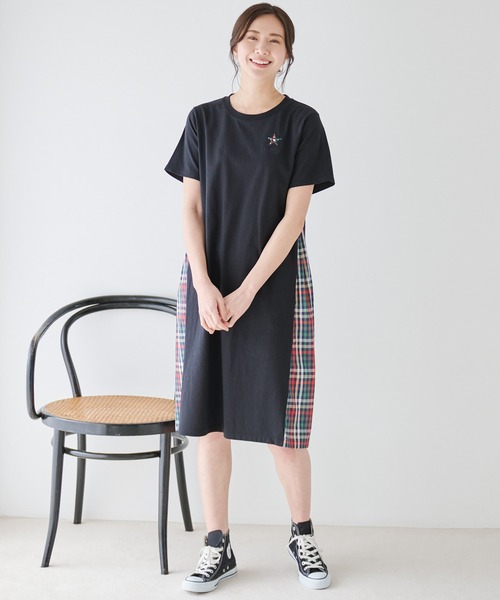 「Arnold Palmer」 Tシャツワンピース M ブラック レディース_画像4