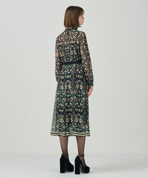 「GRACE CONTINENTAL」 長袖ワンピース 36 ベージュ レディース_画像2