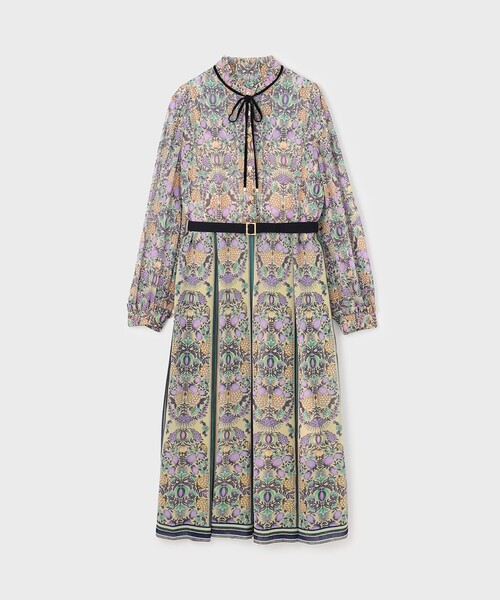 「GRACE CONTINENTAL」 長袖ワンピース 36 ベージュ レディース_画像7