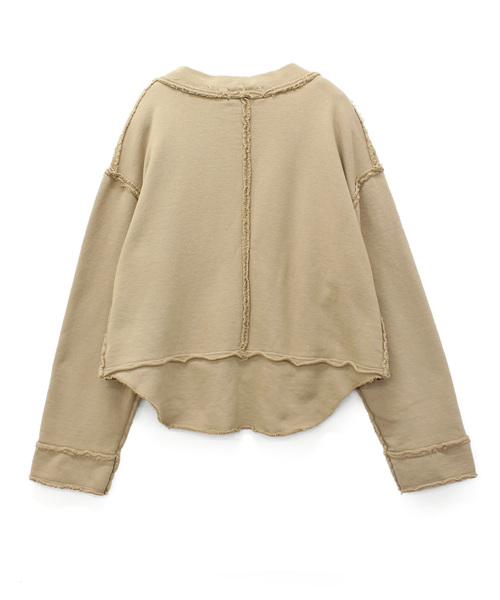 カーディガン M0843 カットオフシームZIPカーディガン レディース RNA カーディガン M0843 カットオフシームZIPカーディガン
