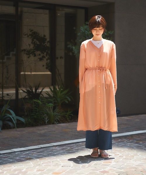 Sakka シャツワンピース 2WAYシアーシャツワンピース : ZOZOTOWN
