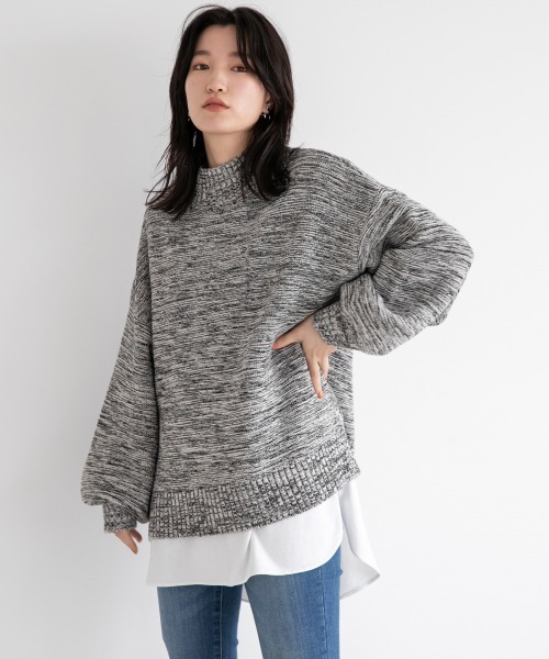 coton(コトン)ページ LOWRYS FARM（ローリーズファーム） ニット ガーターハイネックプル