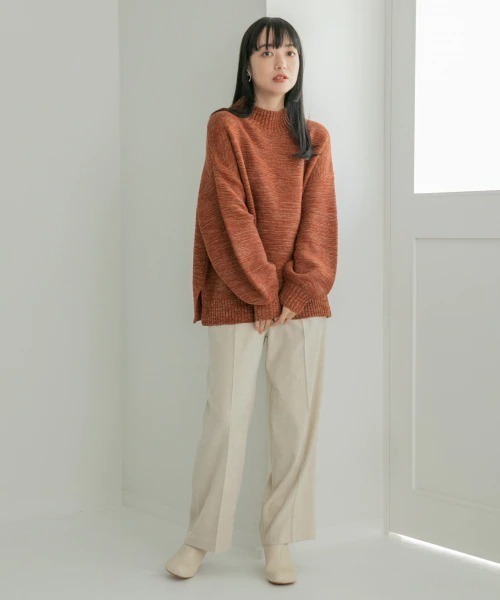 coton(コトン)ページ LOWRYS FARM（ローリーズファーム） ニット ガーターハイネックプル