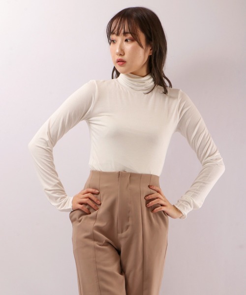tシャツ PAGE ONE 無地タートル長袖Tシャツ レディース | FUNALIVE | 04