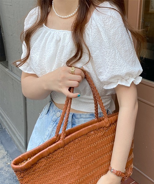 tシャツ バックジップボンディングトップス レディース aquagarage トップス カットソー レディース 半袖 バック