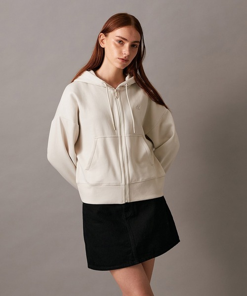 トレーナー スウェット ロングスリーブアーカイブロゴパーカー レディース Calvin Klein トレーナー スウェット ロングスリーブアーカイブ