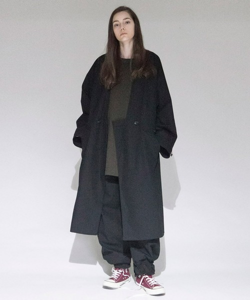 VOAAOV ノーカラーコート コート 「VOAAOV」Organic Cotton