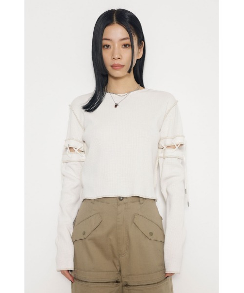 LAGUA GEM（ラグアジェム） tシャツ 2WAY LACE UP THERMAL トップス