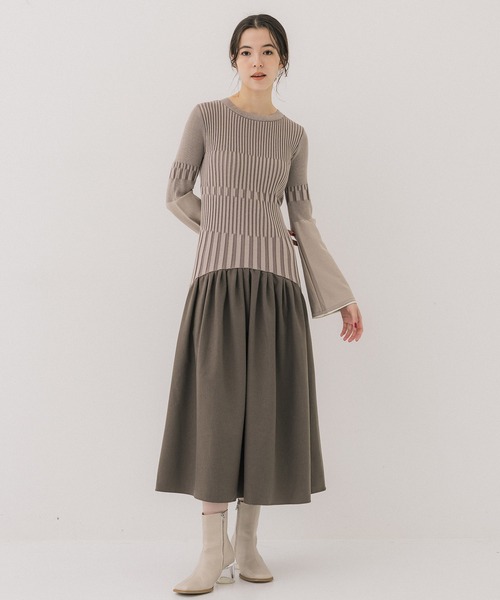 PUBLIC TOKYO ワンピース ベルスリーブリブワンピース : ZOZOTOWN