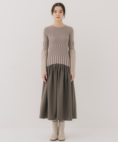 PUBLIC TOKYO ワンピース ベルスリーブリブワンピース : ZOZOTOWN