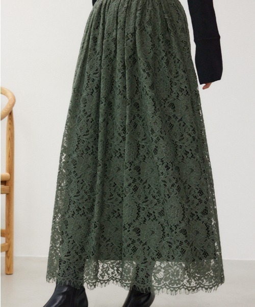crie conforto スカート レースフレアマキシスカート : ZOZOTOWN Yahoo
