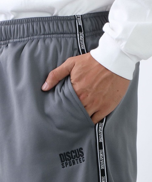DISCUS パンツ DISCUS/ディスカス 裏起毛 サイドライン ジャージ