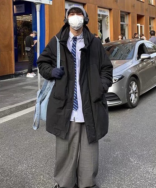 ARCHIVER コート ジャケット 「Bz」フード付き中綿ロングコート メンズ