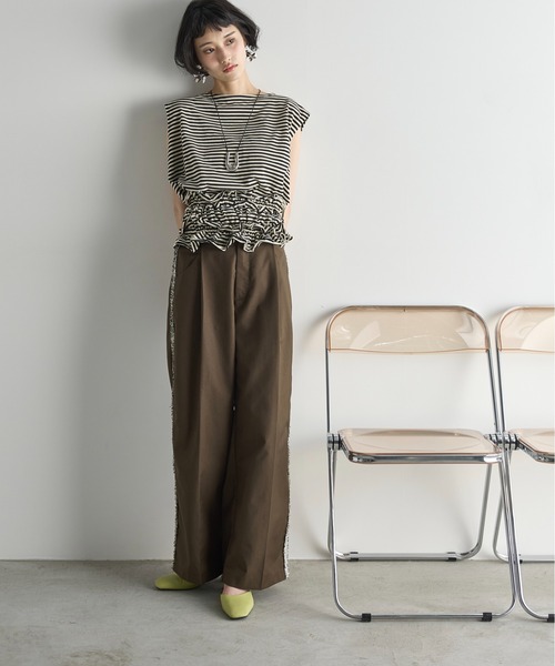 INSILENSE woman サイドポケットスラックス Shinzone(シンゾーン)/TW SLACKS(TW スラックス)/レディース