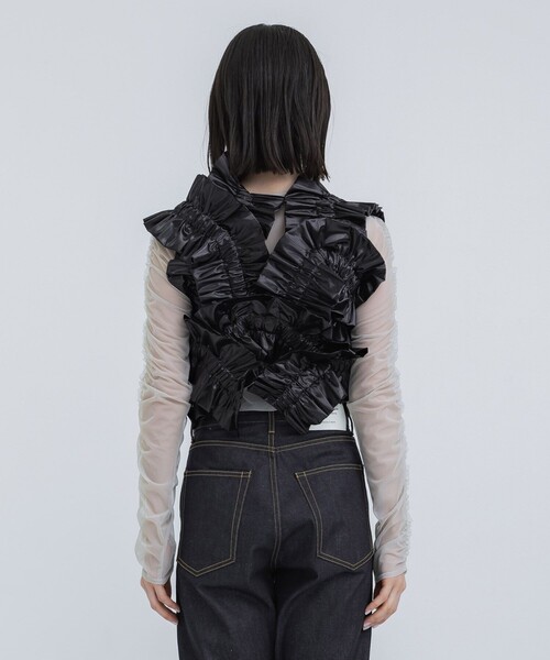 ベスト 「HOUGA/ホウガ」「STUDIOUS別注」prima frill vest/プリマ 