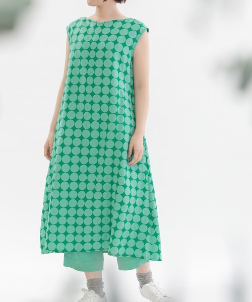 nop de nod Cornet リネンレーヨンノースリーブ2wayワンピース nop de nod ワンピース Cornet リネンレーヨンノースリーブ2way