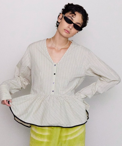 MAISON SPECIAL（メゾンスペシャル） ブラウス シャツ Edge Trim