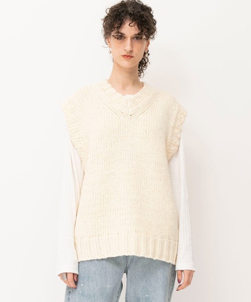 SIPULI / シプリ Organic Cotton Wool 2WAYニットベスト