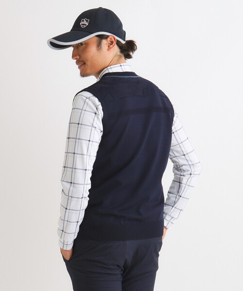 adabat（アダバット） ベスト ジレ カモフラージュ柄 Vネックニット