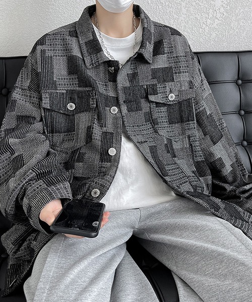 ROOP TOKYO デニムジャケット gジャン パッチワーク風 ブロック