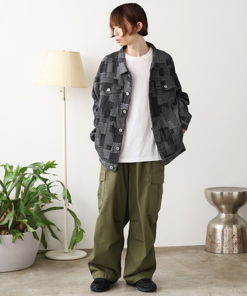 ROOP TOKYO デニムジャケット gジャン パッチワーク風 ブロック