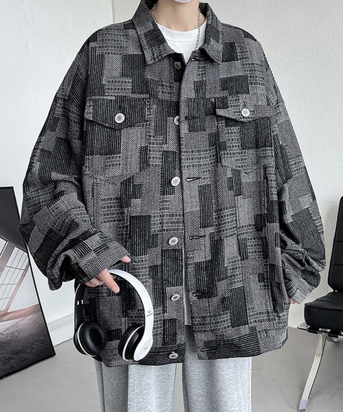 ROOP TOKYO デニムジャケット gジャン パッチワーク風 ブロック