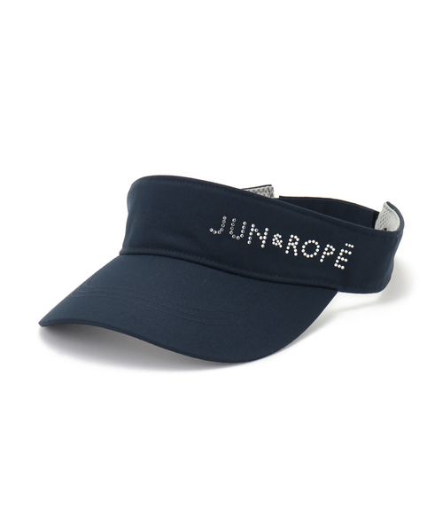 JUN&ROPE'（ジュンアンドロペ） サンバイザー ラインストーンロゴ