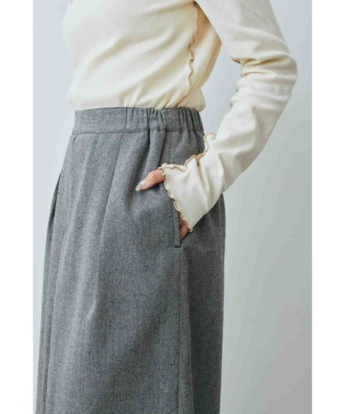 MEDE19F パンツ MEDE19F ツイード素材のはかまパンツ「グレー