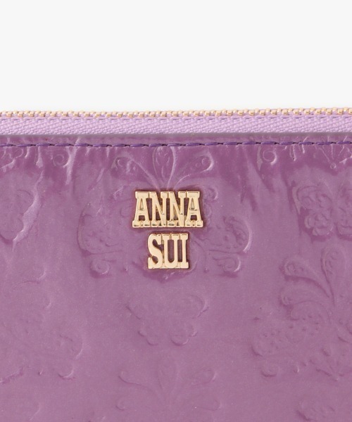 これは激レア♡馬革メタルピンクのANNASUIがま口小物入れ♡ レディース 