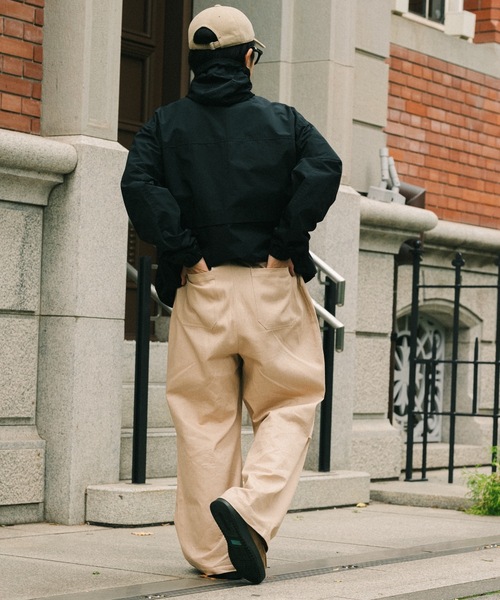 CIASU チノパン Cotton Twill Knee Tuck Wide Trousers メンズ