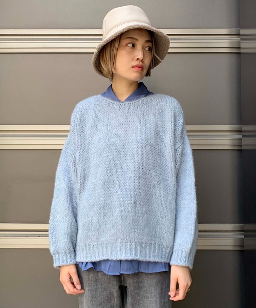定番人気！ TRICOTS JEAN MARC 「TRICOTS MARC」 長袖ニット FREE ブルー トップス
