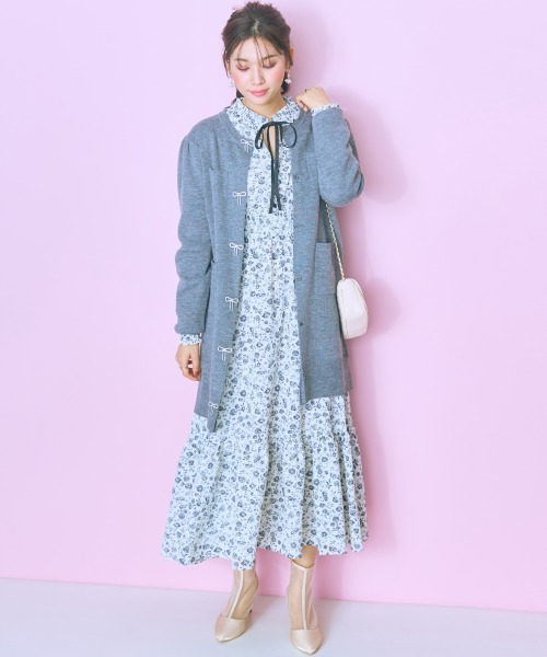 カーディガン **maru**様 marun カーディガン 「大きいサイズ」 ビジューデザインロング
