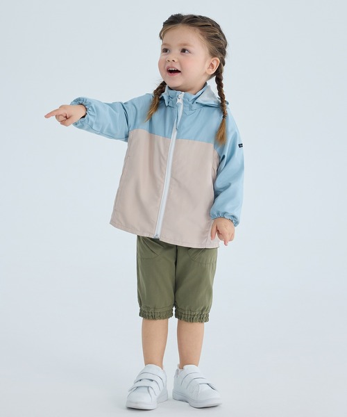 Combi mini ブルゾン アウター 脱着可能フード付きジップアップ