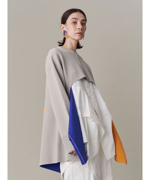 UN3D. ニット セーター MULTICOLOR 2WAY CAPE TOP / マルチ