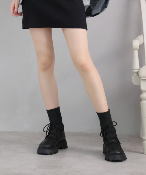 「VIVIAN」 ショートブーツ M ブラック レディース_画像7