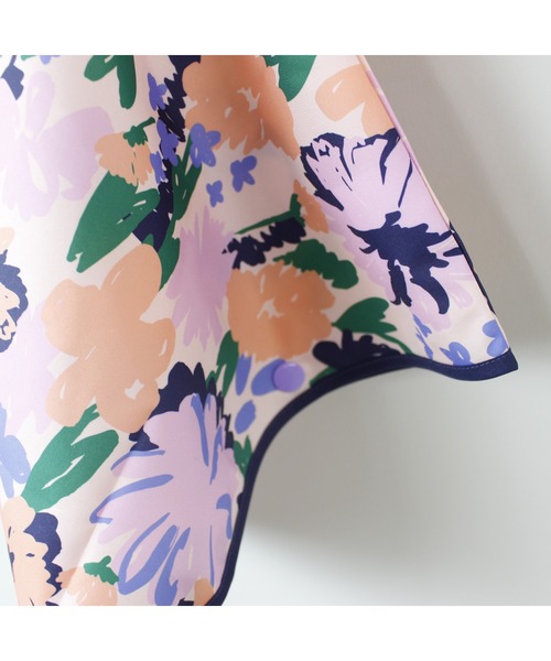 MR レインコート カッパ レトロフラワー・アートチェックレイン