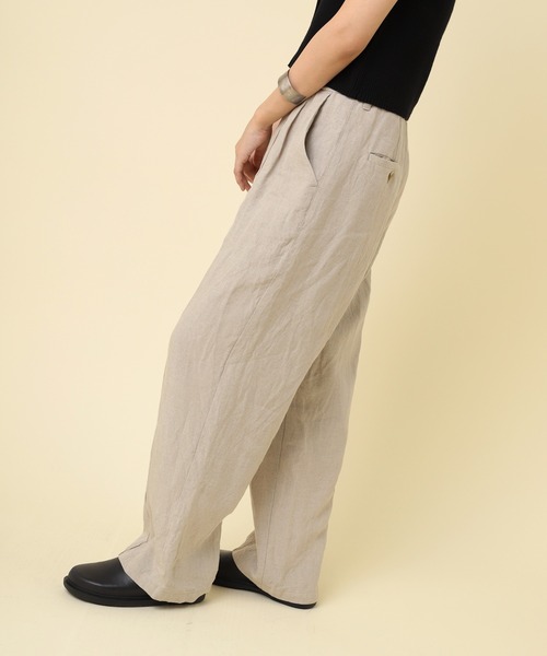 RNA-N パンツ R4318 オーガニックリネンワイドストレート レディース  