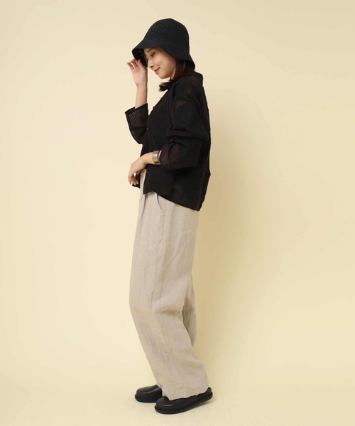 RNA-N パンツ R4318 オーガニックリネンワイドストレート レディース  