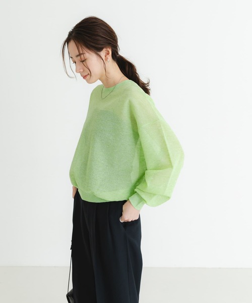 URBAN RESEARCH / アーバンリサーチ new basic　リネン混スポンディッシュニットプルオーバー URBAN RESEARCH｜new basic リネン混スポンディッシュニットプル