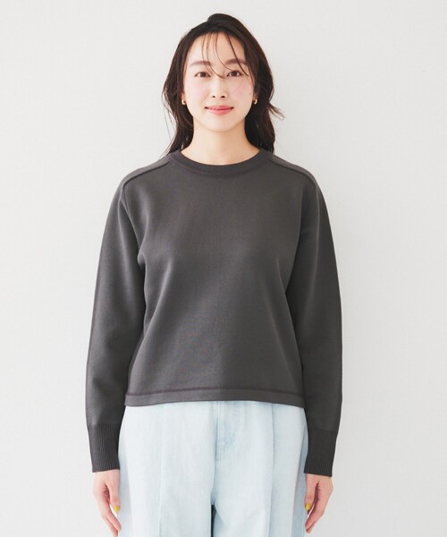 アンタイトル（UNTITLED）/【オンオフ使える】ドルマンスリーブ ニットプルオーバー UNTITLED（アンタイトル） ニット セーター 「オンオフ使える